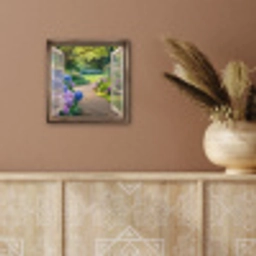 Doorkijk - Tuin - Raam - Hortensia - Bloemen aluminium wit klein -sfeer4