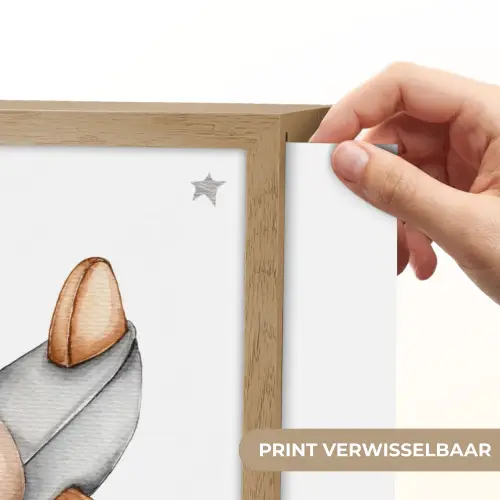 Beer - Vliegtuig - Sterren - Kinderen Light Box met batterij (Wandlamp kind) middel -USP_websiteprintNL