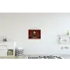 Bloemen - Dieprood - Zonnebril - Vrouw textielposter latten blank klein -kinderkamer