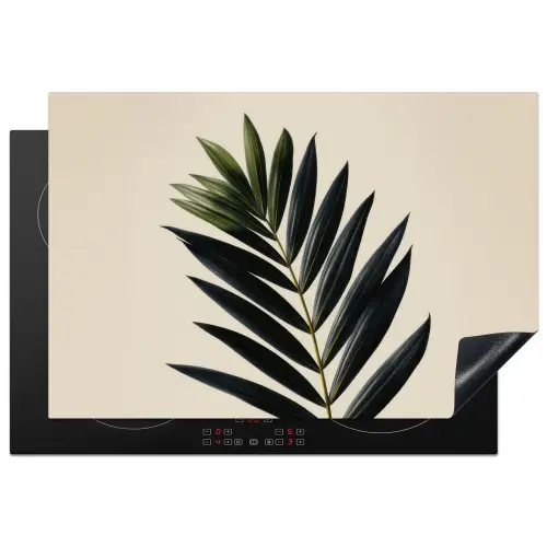 Palmblad - Donkere bladen - Subtiel Inductie beschermer vinyl 3mm klein -3d