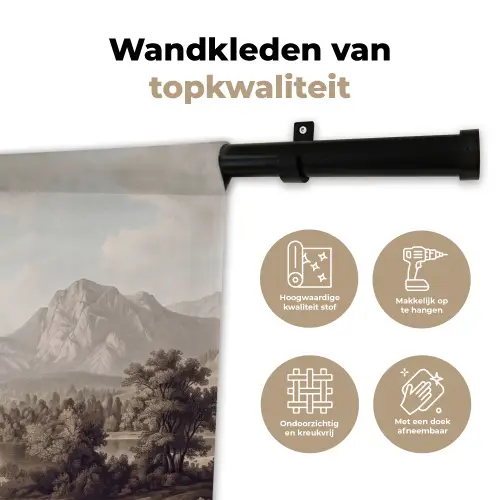 Klassiek - Landschap - Sereen Wandkleed katoen klein -sfeer2