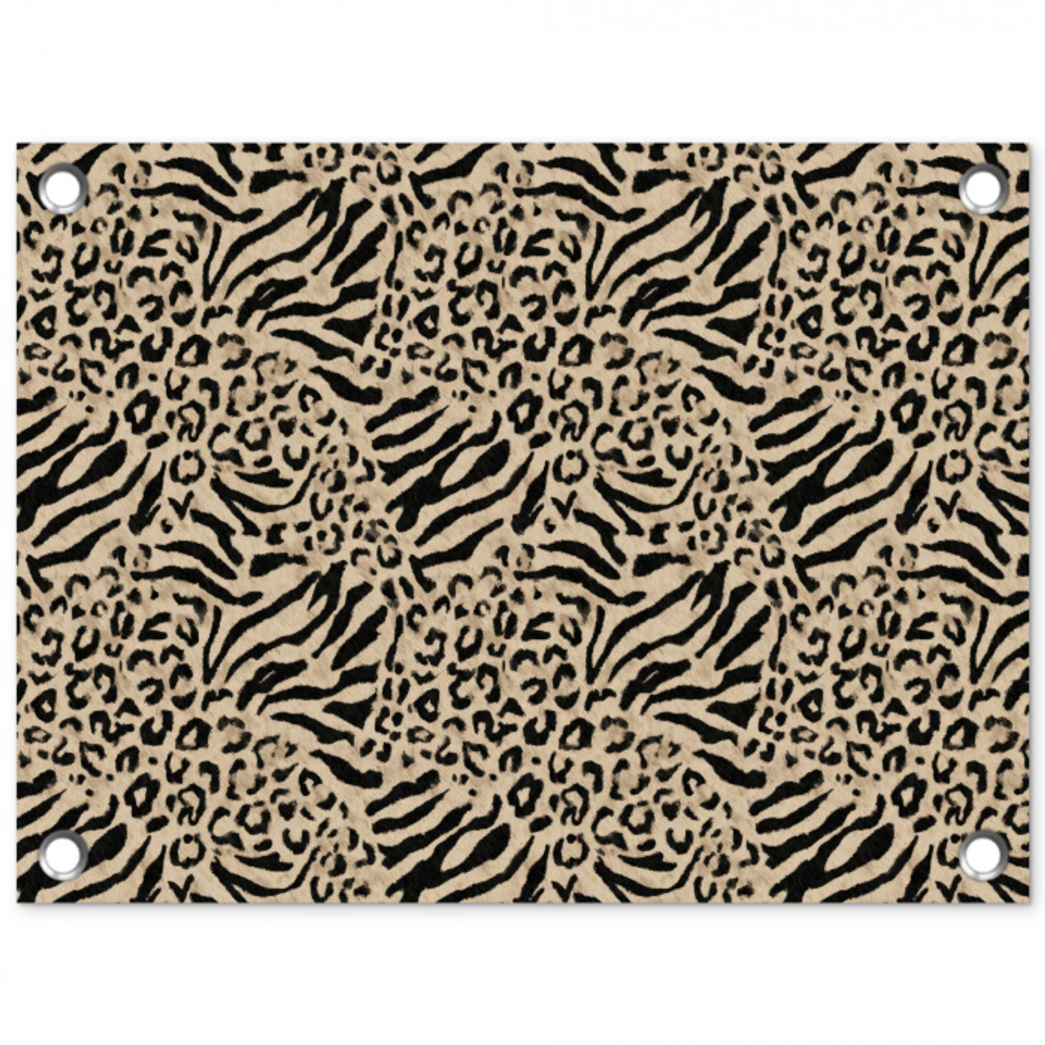 Giraf - Zebra - Motief - Bruin tuinposter los doek klein 239 -3d