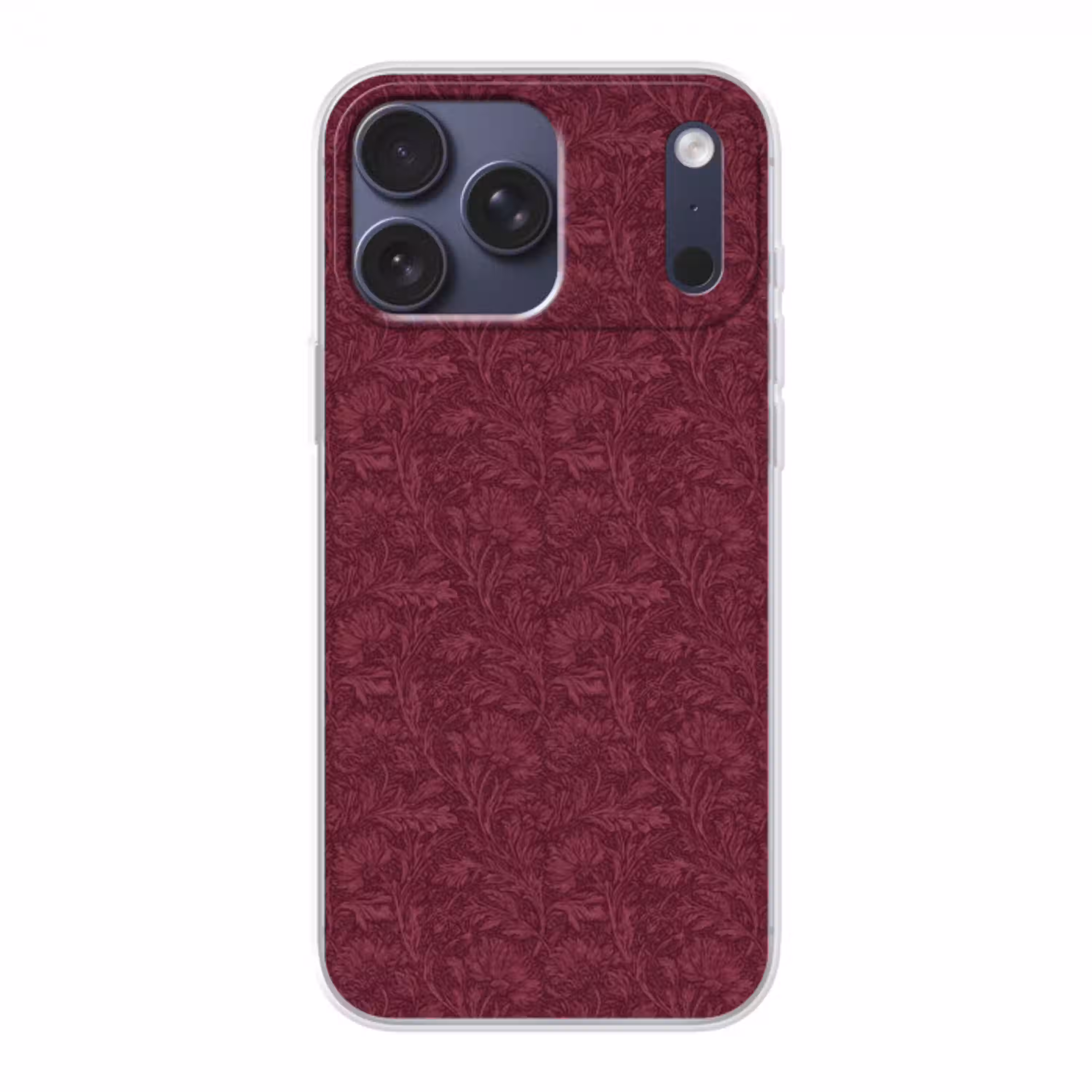Bladeren - Patroon - Paars Telefoonhoesje iPhone 17 Pro Max klein 879 -3d
