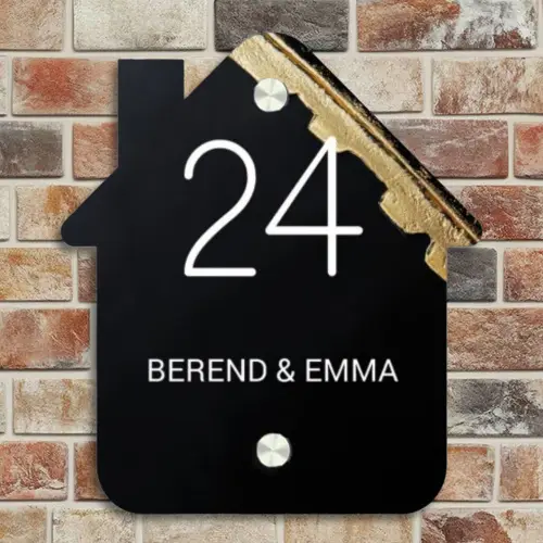 Gouden hoek - Klassiek Naambord Huisje klein -sfeer6