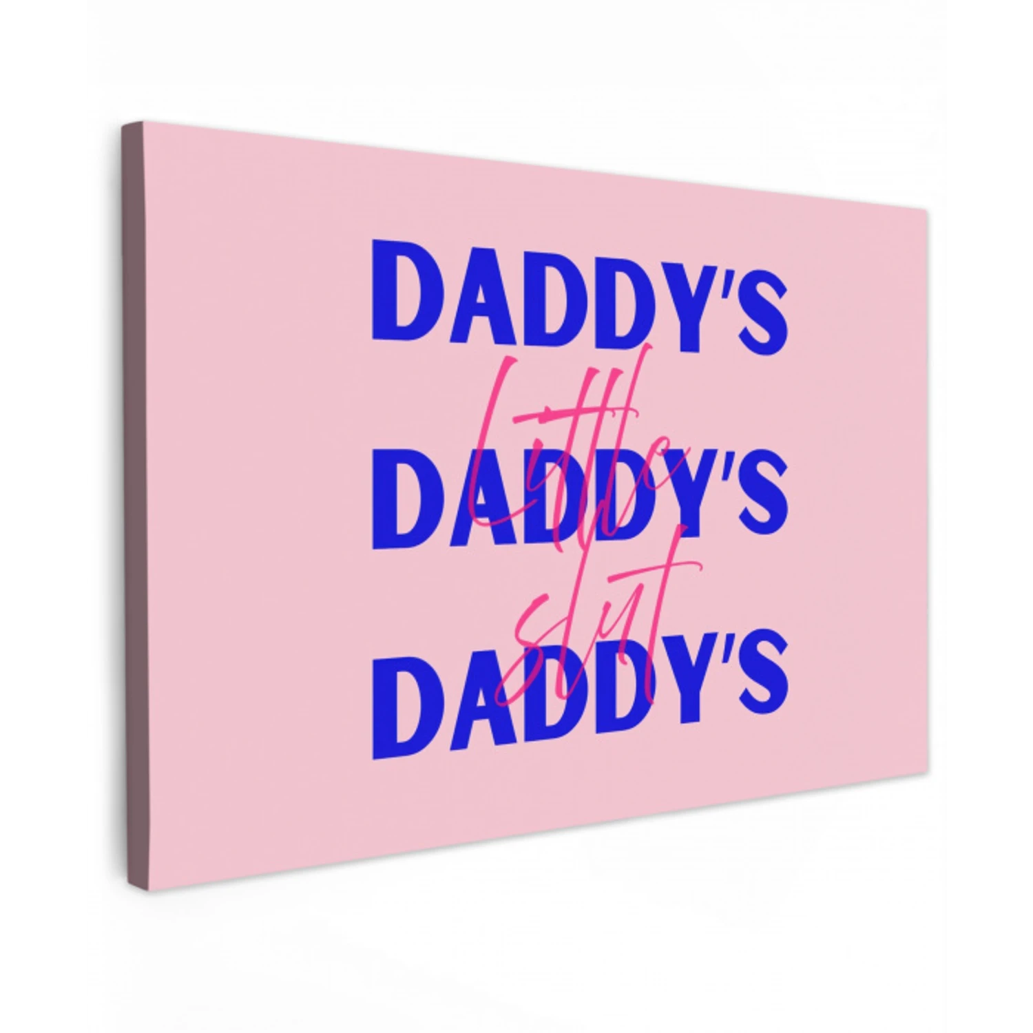 Daddy's - Blauw - Blokletters canvas 2cm klein -z3d