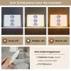 Schelpen - Blauw - Patroon Light Box met kabel (Tafellamp) klein -USP_lichtkleurNL