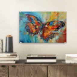 Vlinder - Kleuren - Kunst - Schilderij plexiglas 5mm klein -sfeer1