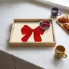 Strik - Symmetrisch - Rood - Lint Dienblad Rechthoek middel -sfeer2