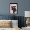 Zwart - Panter - Roze - Abstract fotolijst zwart zonder passe partout klein -sfeer3