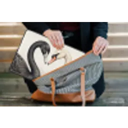 Zwanen - Hartvorm - Dieren laptophoes neopreen klein -tas