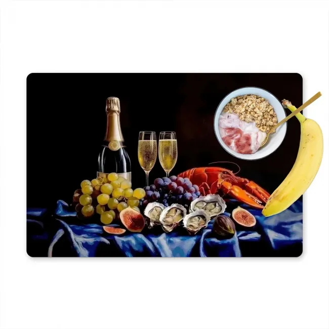 Champagne - Luxe - Oesters Placemat vinyl groot -zzzproduct_Kitchenyeah-website