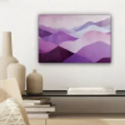 Abstract - Heuvels - Landschap - Paars canvas 2cm klein -sfeer6
