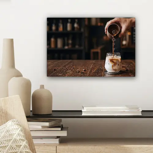 Espresso - Melk - Café canvas 2cm klein -sfeer6