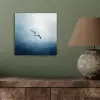 Meeuw - Wit - Zee - Mistig aluminium wit klein -sfeer2
