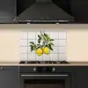 Citroen - Decoratie - Keramiek - Takken keuken achterwand spatscherm klein -sfeer1