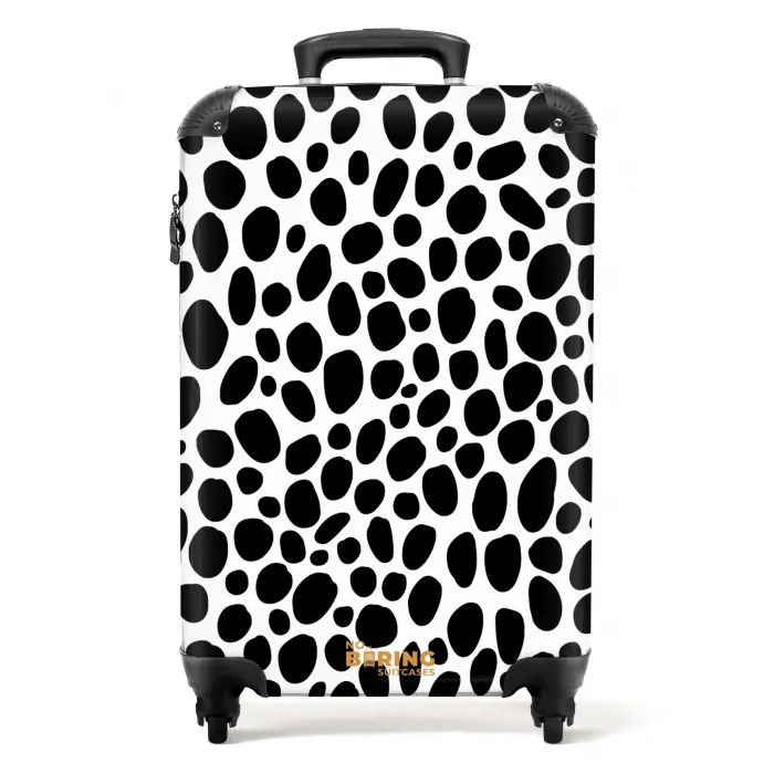 Organisch verspreide ovalen over een witte plattegrond NBS - Handbagage koffer - Volwassenen Unisex middel -productfoto_recht