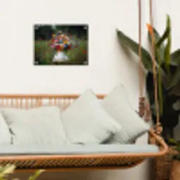 Bloemen - Krukje - Gieter - Veld tuinposter los doek klein -sfeer7