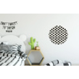 Klassiek - Stippen - Zwart Wandcirkel aluminium klein 190 -kinderkamer