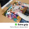 Kleurrijk - Roze - Oranje - Geel - Bloemen Muismat XXL klein -sfeer3