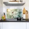 Lieveheersbeestje - Bloemen - Wit Inductie beschemer met haakjes klein -sfeer2