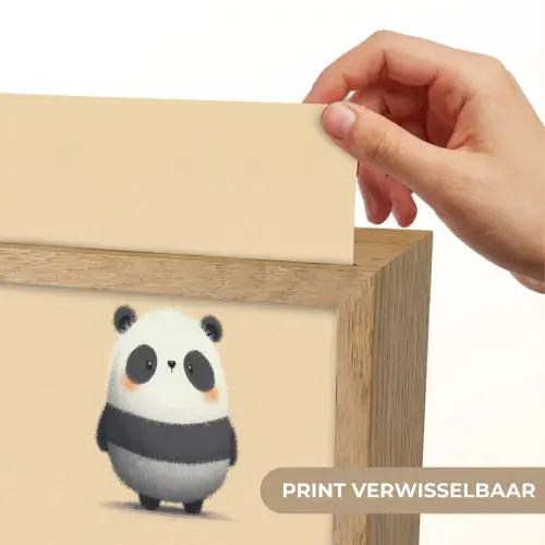 Panda - Beige - Minimalistisch Light Box met kabel (Kinderlampje) klein -USP_websiteprintNL