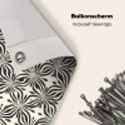 Grafisch - Patroon - Zwart Balkonbeschermer Duitsland klein 596 -closeup_NL
