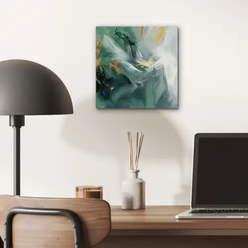 Groen - Modern - Marmer - Abstract aluminium wit klein -sfeer5