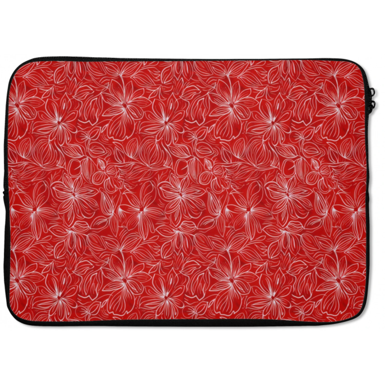 Bloemen - Patroon - Rood laptophoes neopreen klein 279 -zkaufland3dotto