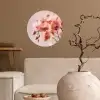 Orchidee - Bloemen - Roze - Bloemblaadjes Wandcirkel behangsticker klein -sfeer1