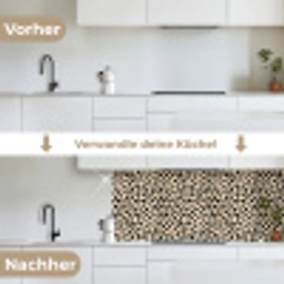 Stippen - Patroon - Zwart keuken achterwand 2 middel 871 -voor-na_DE