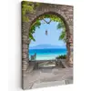 Een poort naar paradijs Tuinposter op houten frame 2 cm dik klein -3d