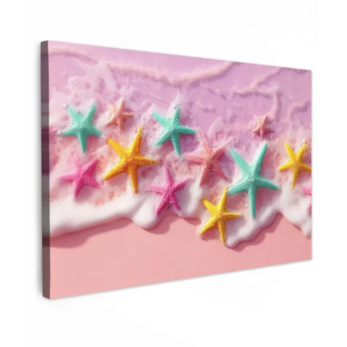Zeesterren - Strand - Golven canvas 2cm klein -z3d