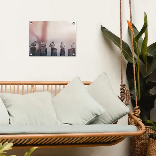 Mussen op Houten Palen tuinposter los doek klein -sfeer7