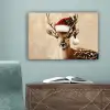 Kerst - Hert - Gewei - Rood canvas 2cm klein -sfeer4