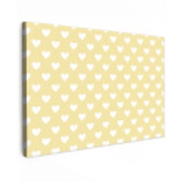 Hartjes - Patroon - Geel canvas 2cm klein 34 -z3d