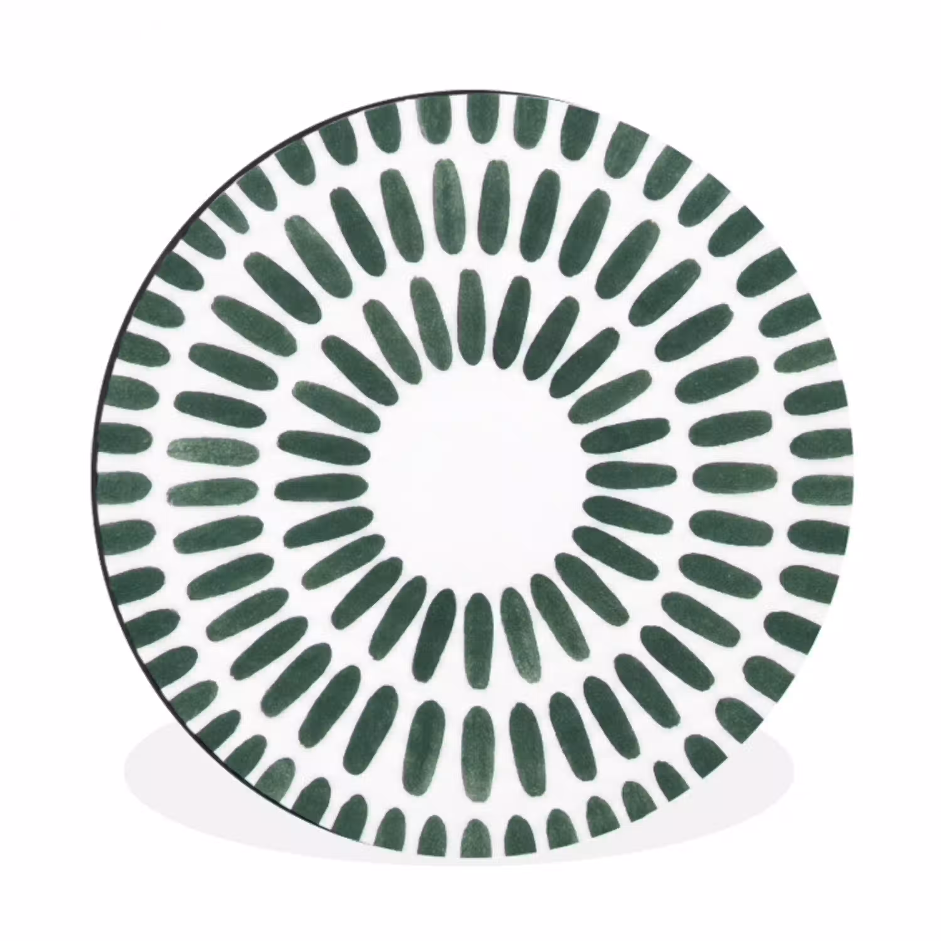 Abstract - Cirkel - Patroon - Modern - Groen Wandcirkel aluminium klein -3d
