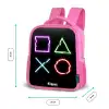 Knoppen van een gameconsole Kinderrugzak - Roze middel -productfoto_formaten
