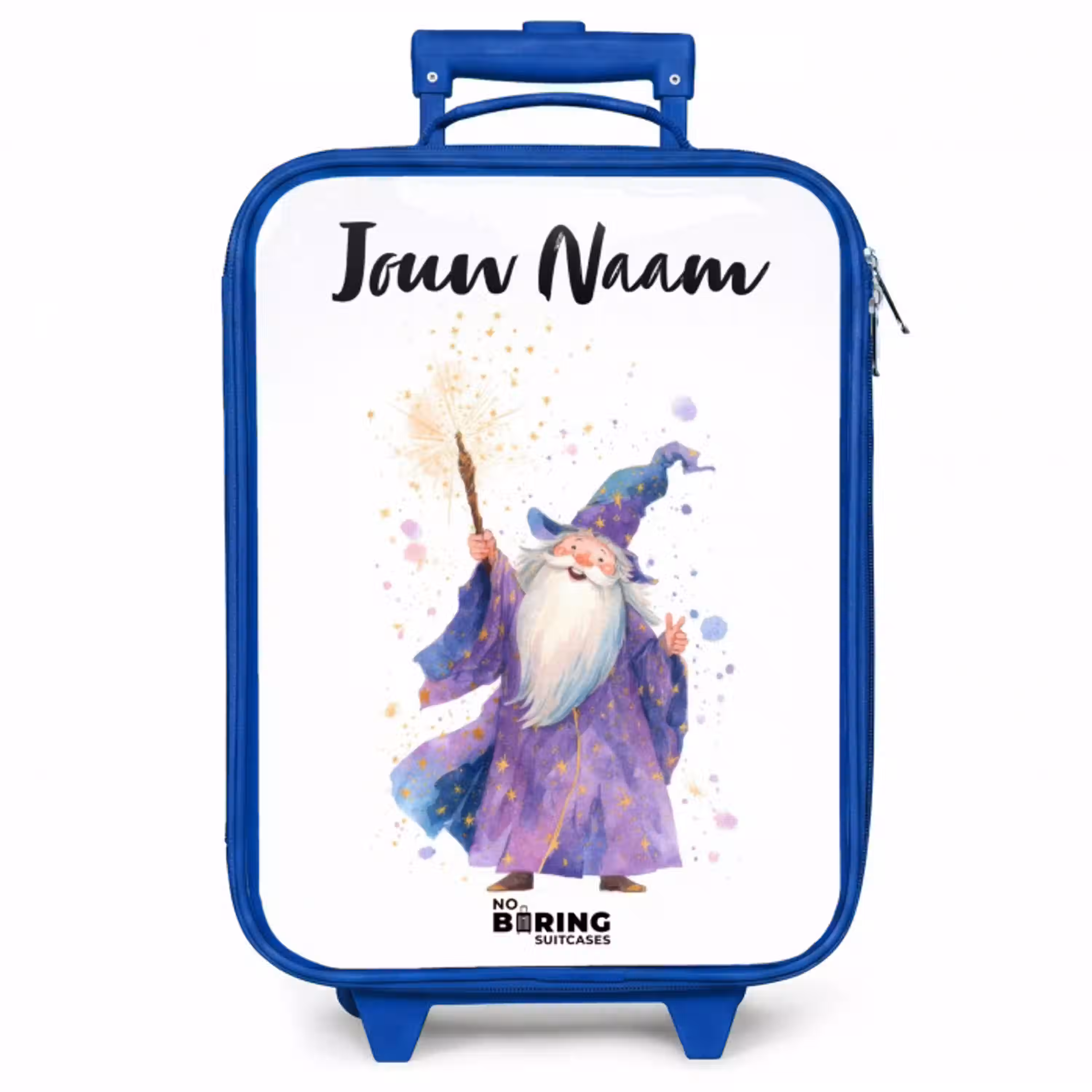 Oude tovenaar met staf Kinderkoffer - Blauw klein -zzz_website3d