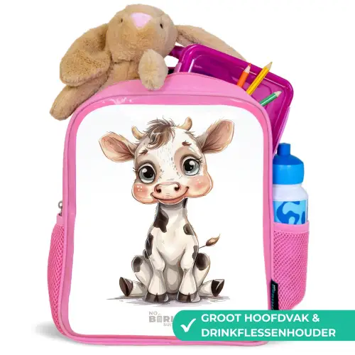 Baby koe Kinderrugzak - Roze middel -inhoud_NL