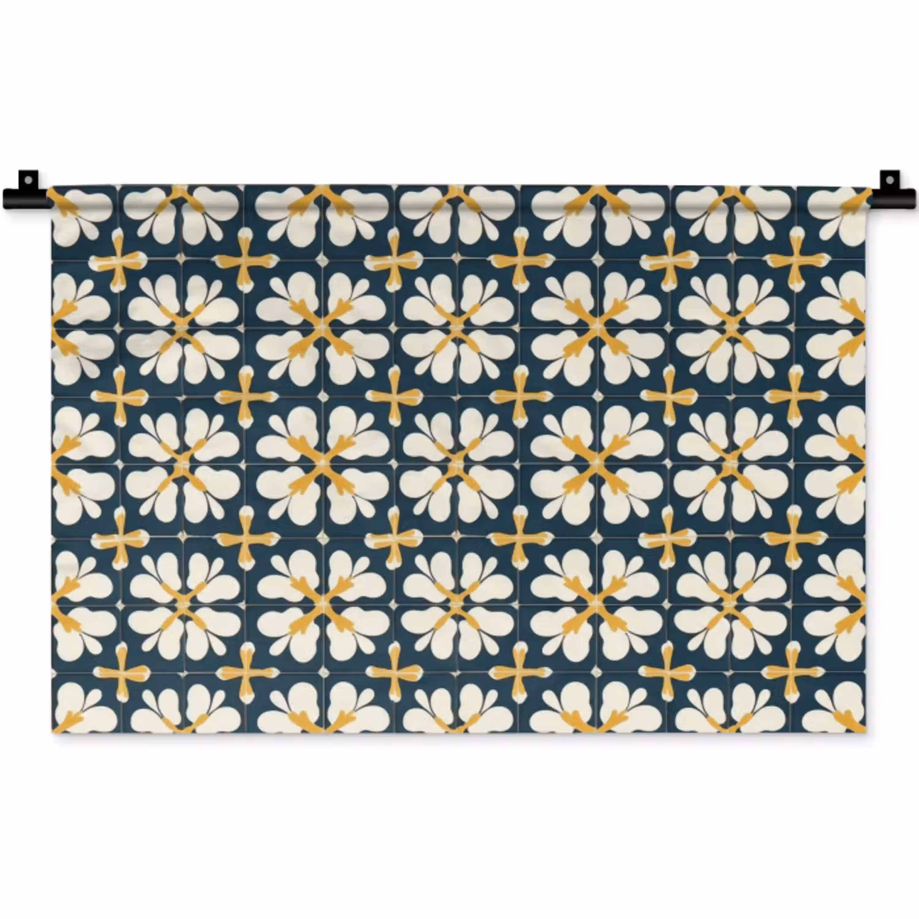 Motief - Tegel - Okergeel Wandkleed katoen klein 269 -zz3d