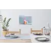 Dier - Ballon - Pasteltinten - Glanzend Muursticker klein -eettafel