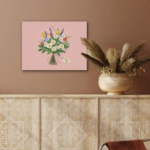 Bloemen - Lint - Kaartje PET vilt klein -sfeer4
