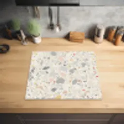Patronen - Licht - Terrazzo - Decoratie Inductie beschermer vinyl 3mm middel -sfeer5