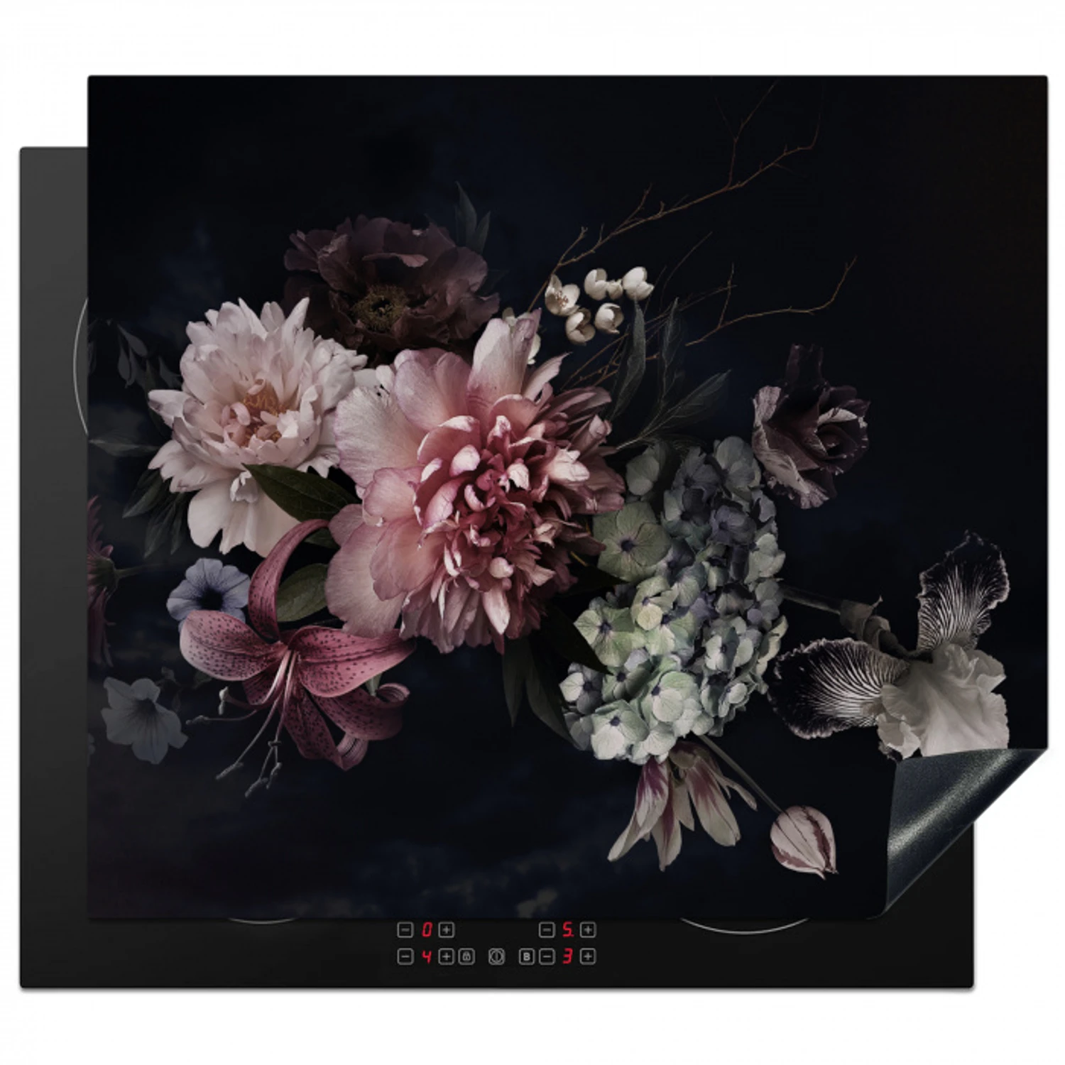 Nachtelijke Flora Symfonie Inductie beschermer vinyl 3mm middel -3d