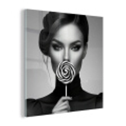 Vrouw - Lolly - Zwart plexiglas 5mm klein -z3d