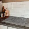 Beton - Muur - Cement Inductie beschermer vinyl 3mm klein -sfeer3