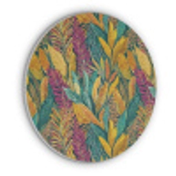 Tropische - Botanisch - Patroon - Kleurrijk - Exotisch Akoestische PET Vilt - Rond klein 838 -3d