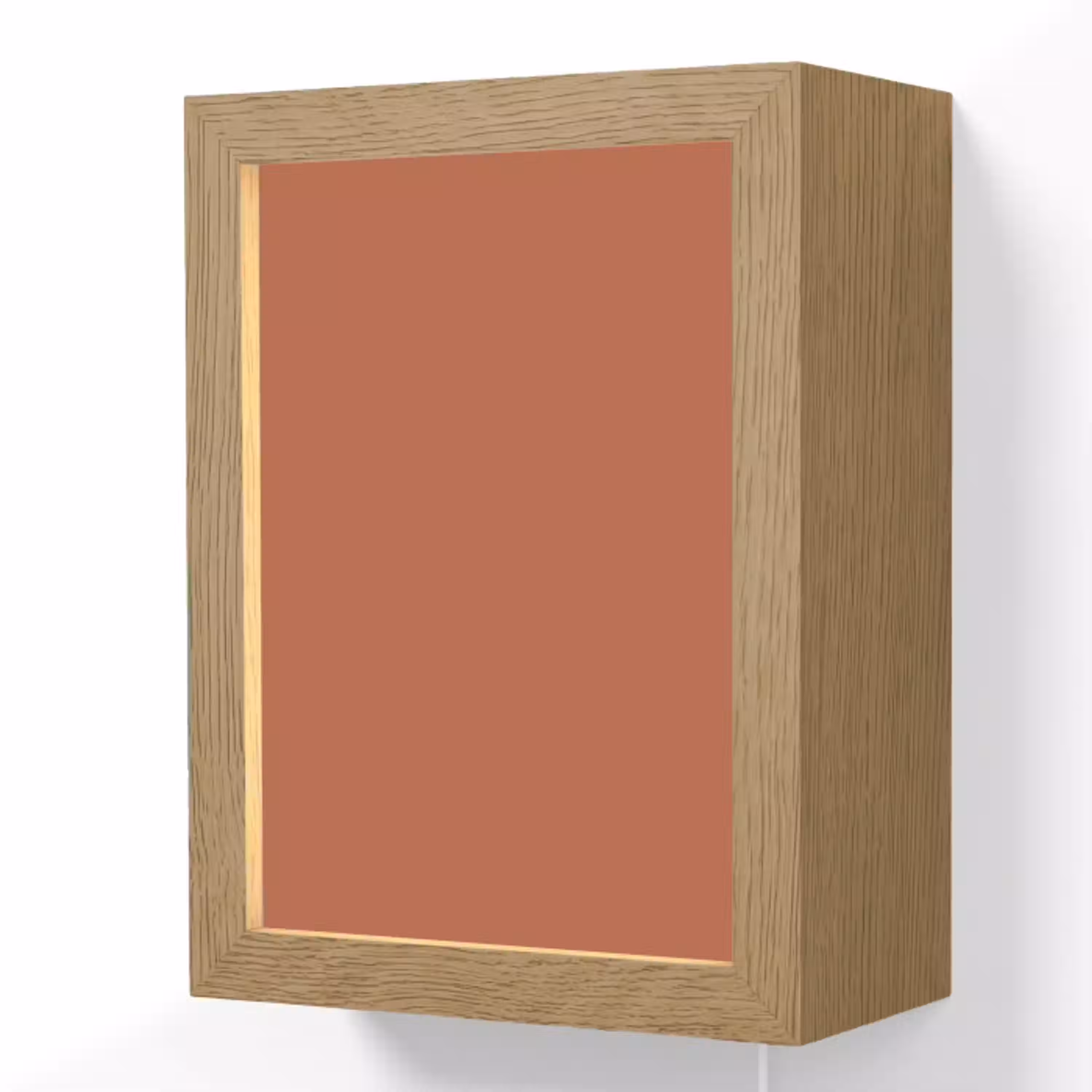 Burnt - Sienna - Oranje Light Box met kabel (Wandlamp) klein 929 -3d