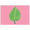 Illustratie - Blad - Minimalistisch - Groen poster papier klein -3d