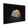 Taco - Vlees - Salade - Delftsblauw - Motief canvas 2cm klein -z3d